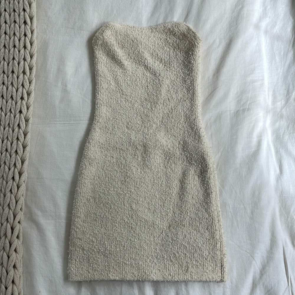 AIX NYC Cleo strapless mini dress - Ivory XS